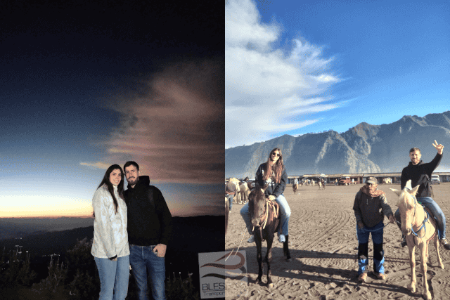 Adrian and Rocio (ES), transport and tour Surabaya to Bromo return