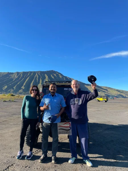 Amy and father (US), transport and tour Yogyakarta-Bromo-Ijen-Bali