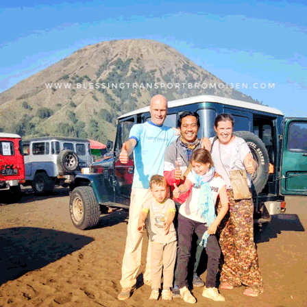 Mrs.Evelien's family (BE), Transport from Surabaya to Mount Bromo 2D1N tour. Jul 17-18, 2018.