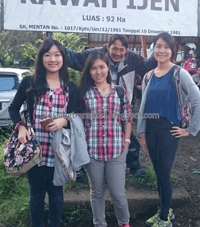 Jialin, Arien, Kim (TW). Transport from Banyuwangi to Ijen-Bromo-Surabaya