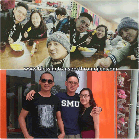 Warren Goh and Chermaine (SG), transport from Surabaya to Malang-Mount Bromo-Ijen Crater tour. December 12th to 14th, 2016