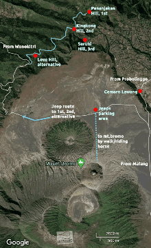 map mount bromo tour