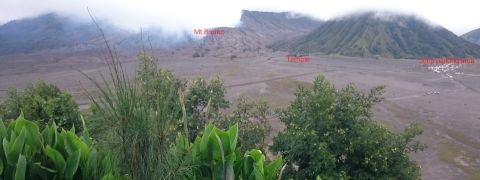 Mount Bromo, Temple, jeeps parking area
