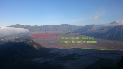 Savanna and whispering sand at Bromo